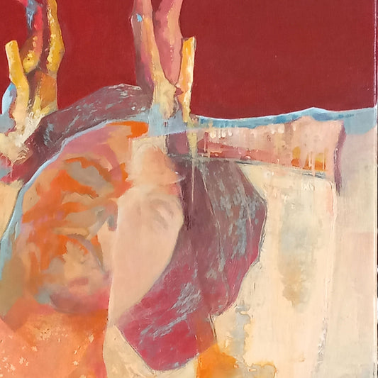 Portrait aux mains levées